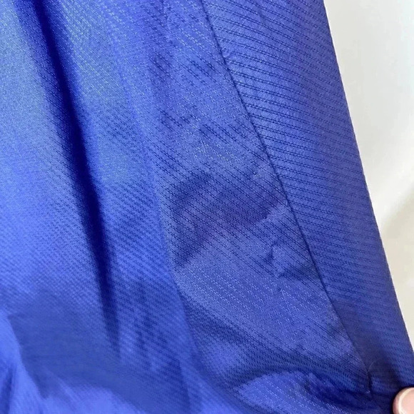 Michelle Mason Size 2 Pleated Halter Dress Blue Brunch Wedding Party Shower Even - Picture 8 of 12